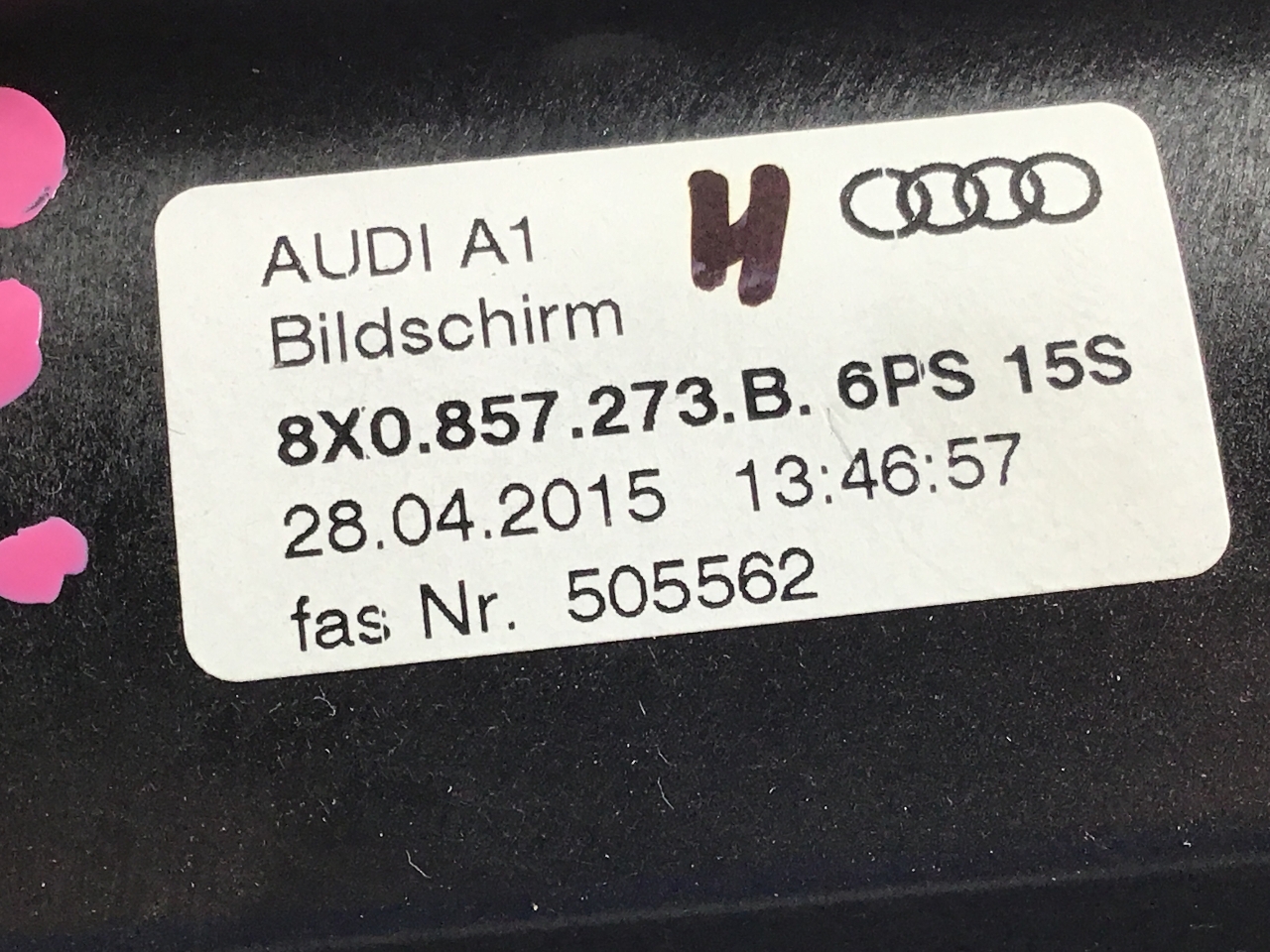 AUDI A1 8X (2010-2020) Екран навигаций 8X0857273B 21340628